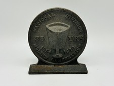 Vintage 1979 McDonald Safe-T-Cup 25th Anniversary Cast Iron Advertising Plaque picture