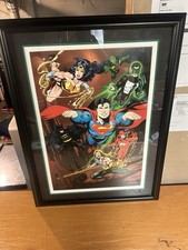 1998 Warner Bros  JLA United Limited Lithograph 107/250 Signed Howard Porter picture
