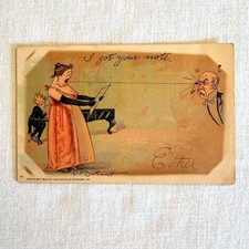 1904 Antique Postcard RF Outcault Opera Singer Music Humor No 41 Posted 1905 picture