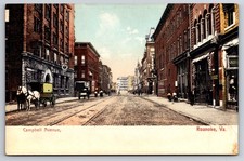 Campbell Avenue Roanoke Virginia VA c1905 Postcard picture