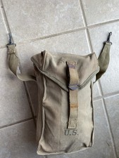 Original WW2 Ammunition Bag General Purpose Dated 1943 GP Bag OD#3 Khaki Used picture
