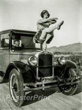 1920s FLAPPER GIRL π 8x10 Photo - Vintage Car Period Portrait picture
