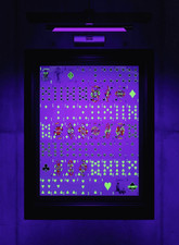 Bicycle NEON UV-GLOW 3 Uncut Sheets ( Pink +  Green + Yellow) Playing cards Rare picture
