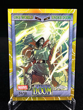 2026 Topps Chrome Marvel One World Under Doom Doctor Doom OW-13 Gold 34/50 picture