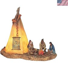 Detailed Native American Tipi Decoration with Illuminating Feature - Gift Ready picture