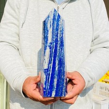 7.91Lb A+++ Natural Lapis Lazuli Crystal Obelisk Quartz Crystal Energy Column picture