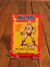 1984 topps masters of the universe 88 card set with 21 stickers picture