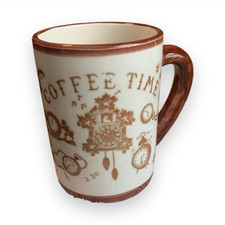 Vintage Tilso Japan Coffee Time Mug Back To Work Inside Mid Century Novelty picture