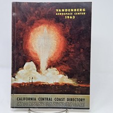 Vintage 1963 Vandenberg Aerospace Center California Central Coast Directory Art picture