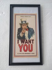 15x8 Framed Donald Trump Uncle Sam 