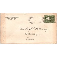 1934 Eugene N. Costales Hollis NY to Pottstown PA Postal Cover Envelope TG7-PC3 picture