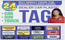 Custom Car Tags Plates, Dealer Car Plastic Temporary car tags picture