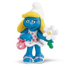 20421 Smurfette with Flower RETIRED Schleich Smurfs figurine Puffo Schtroumpf picture