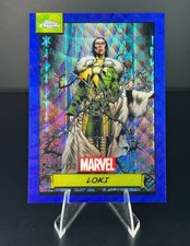2024 Topps Chrome Marvel - Loki Blue Wave Refractor /150 Avengers #65 picture