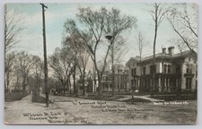 Bloomington Illinois Franklin Park Residences Ex Governor Fifer Postcard 1910 picture