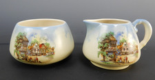 Vintage Lancaster-Sandland Ware Petite Sugar Bowl and Creamer Made in England picture