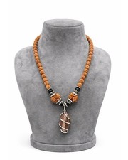 Original Narmadeshwar Shivling 5 Mukhi Rudraksha Mala for shiva Protection picture