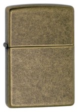 Zippo 201FB, Classic Antique Brass Finish Lighter, (PL) Pipe Insert picture