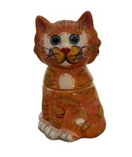 Vintage Orange Tabby Cat Ganz Bella Casa Salt & Pepper Shaker In One Whiskers picture