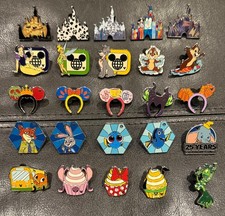 Lot of 25 Authentic Disney Parks Trading Pins- Mix of Disneyland & WDW Pins picture