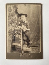 Antique Cabinet Photo Boy With Chair Portrait Wilson York PA c1890s picture