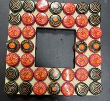 Beer Bottle Cap Picture Frame New Belgium Shock-top Bar Decor Upcycled picture
