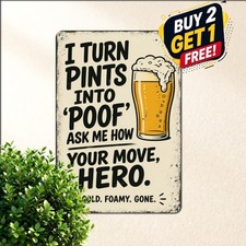 I Make Beer Disappear Tavern Humor Sign Funny Pub Saloon Decor Metal Tin Art picture
