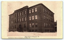 Postcard 1916 Newport, VT High School postcard picture
