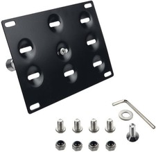 JDM Front Bumper Tow Hook License Plate Mount Bracket Holder Tow Hole Adapter... picture
