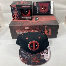 Marvel Deadpool Collectibles & Gear Box, Hat, Wallet, Coffee Mug. Official Merch picture