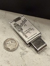 Vintage 1950s Chesterfield Cigarettes Enamel Money Clip Liggett & Myers picture
