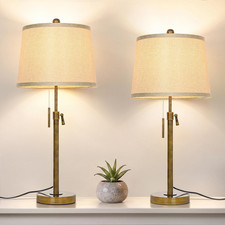 Antique Bronze Table Lamps Set of 2 picture