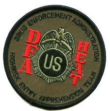DEA SRT HEAT HIGH-RISK ENTRY APPREHENSION TEAM vêlkrö INSIGNIA SWAT PATCH picture