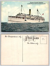 Steamer Dorothy Bradford Boston Provincetown Line Ship MA Postcard PB228-Q picture