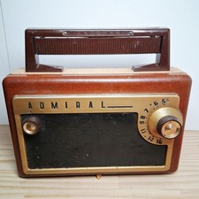 ​Vintage 1950s Admiral Model 202 Portable AM Tube Radio Working Chassis 200 picture