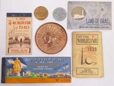 Lot of Assorted Vtg 1939 NY World's Fair Memorabilia & Golden Gate Expo Coins picture
