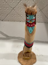 Vintage Navajo style kachina doll Longhair Handcrafted Signed By C. Tsosie 10” picture