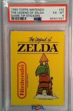 1989 Topps Nintendo Game Tip Stickers #32 The Legend Of Zelda Game PSA 6 picture