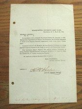 CIVI WAR 4TH IOWA GENERAL JOHN LOGAN ORDER GOLDSBORO NORTH CAROLINA picture