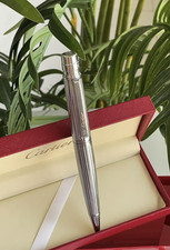 HOT 2026 Cartier Santos Ballpoint Pen Silver Trim New w/ Full Box Luxury Gift picture
