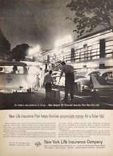 1958 Print Ad New York Life Insurance Station Wagon Family Checks Into a Motel picture