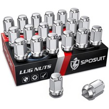 Sposuit 20 Pcs M12x1.5 Chrome Lug Nuts, 19mm Hex - Replacement for Buick picture
