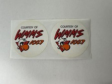 Vintage WMMS 100.7 FM Cleveland Courtesy Of Promo Album Stickers Unused 90's A picture