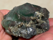 SEE VIDEO :BEAUTIFUL GREEN FLUORITE WITH PYRITE, MILPO MINE ,PERU picture