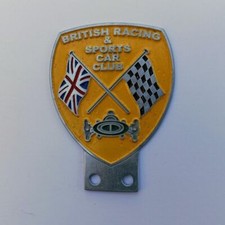 Vintage Badge Emblem British Racing Sports Car Club  Placca Plakette LG129 picture