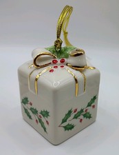 Lenox Holiday Wrapped Present Christmas Ornament 3 available  picture