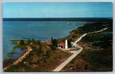 Tawas Point Lighthouse Tawas Bay Michigan MI c1961 Postcard N392 picture
