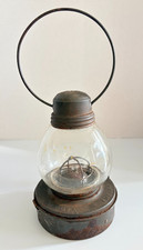 Vintage Supreme Battery Lantern USA Warsaw Glass Globe Mazda No 17 Camping Light picture