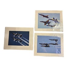 Blue Angels US Navy Jets 8 x 10 Matted Prints Set of 3 Military USA picture