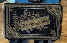 1888 NJ Antique Autographed Album Historical Family Signatures. Osbornes,Havens… picture